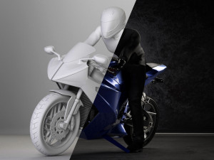 Motorcycle concept 3D Model