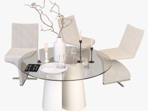 chair and table tonon twist 3D Model