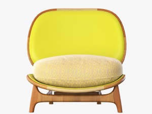 armchair outdoor yellow tecni nova 3D Model
