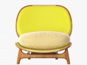 armchair outdoor yellow tecni nova 3D Model