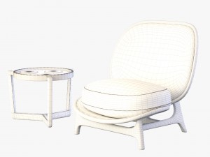 armchair outdoor yellow tecni nova 3D Model