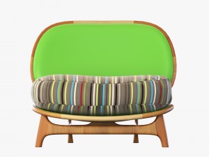armchair outdoor green tecni nova 3D Model