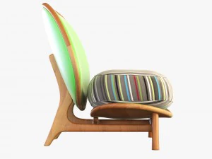 armchair outdoor green tecni nova 3D Model