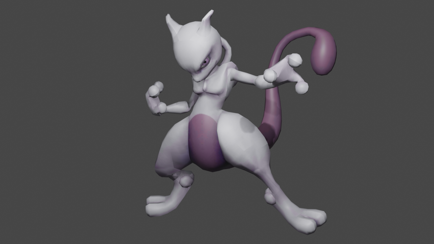 Pokemon - Mewtwo 3D Print Model in Monsters & Creatures 3DExport