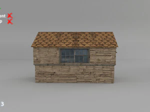 laag poly middeleeuwse stadsset 3D Model