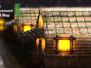 low poly medieval town set 3D 模型