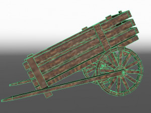 low poly medieval town set 3D 模型