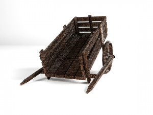 low poly medieval town set 3D 模型