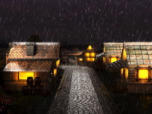 low poly medieval town set 3D 模型