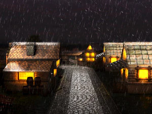 laag poly middeleeuwse stadsset 3D Model