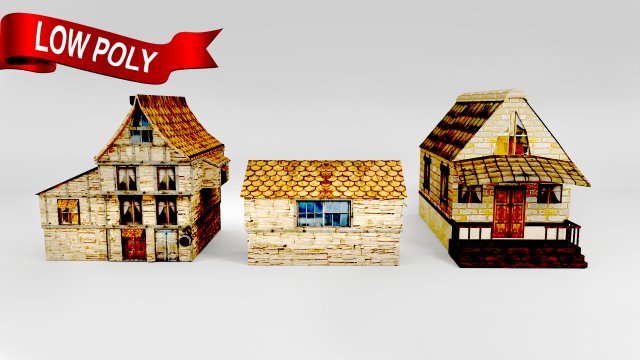 medieval house assets 3D मॉडल .c4d .max .obj .3ds .fbx .stl .blend 