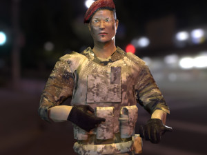 low poly soldier 3D Model