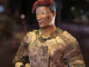 low poly soldier 3D Model