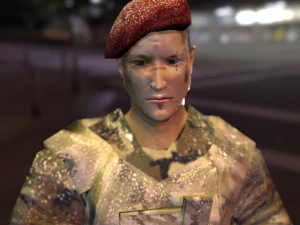 Low-Poly-Soldat 3D Modell