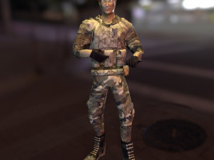 low poly soldier 3D Model