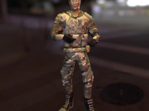 Low-Poly-Soldat 3D Modell