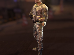 low poly soldier 3D Model