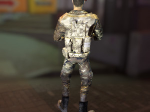 low poly soldier 3D Model