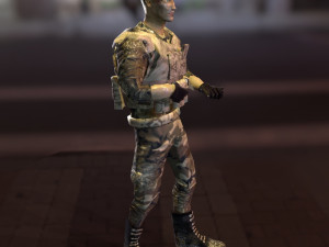low poly soldier 3D Model