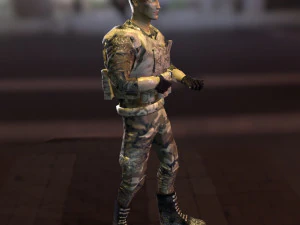 Low-Poly-Soldat 3D Modell