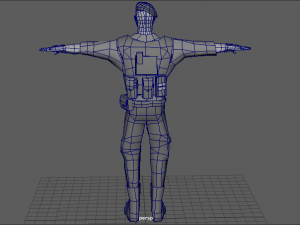 low poly soldier 3D Model