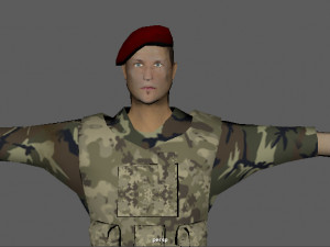low poly soldier 3D Model
