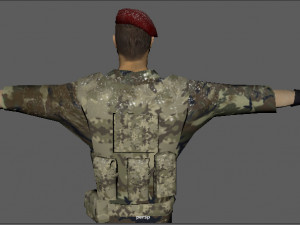 low poly soldier 3D Model