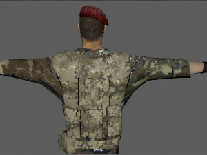 Low-Poly-Soldat 3D Modell