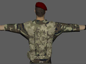 Low-Poly-Soldat 3D Modell