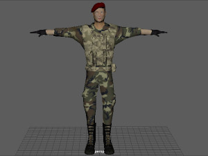 low poly soldier 3D Model
