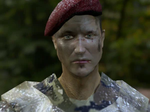 Low-Poly-Soldat 3D Modell