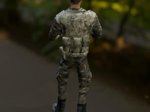 low poly soldier 3D Model