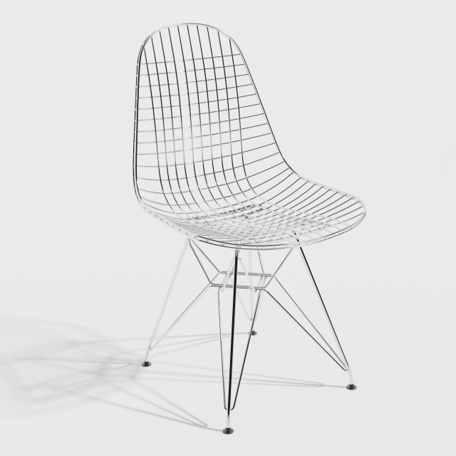 eames dkr wire chair 3D मॉडल .c4d .max .obj .3ds .fbx .stl .blend 