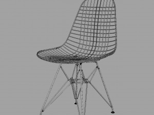 eames dkr wire chair 3D मॉडल