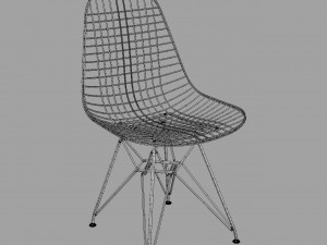 eames dkr wire chair 3D मॉडल