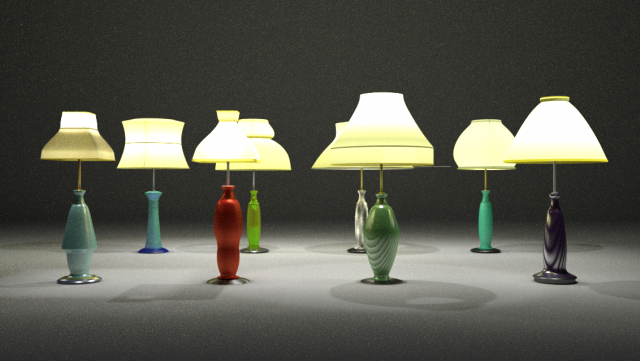 8 lamps Modello 3D .c4d .max .obj .3ds .fbx .stl .blend 