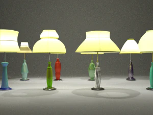 8 lamps 3D Model