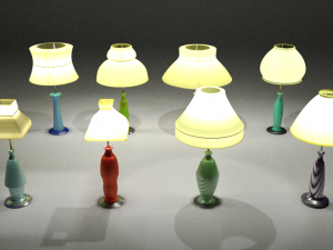 8 lamps Modello 3D