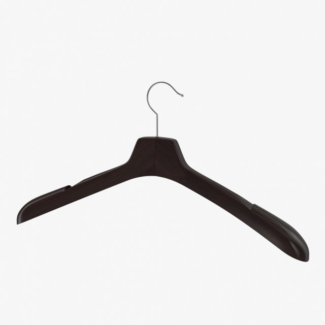 wooden clothes hanger Modelo 3D .c4d .max .obj .3ds .fbx .stl .blend 