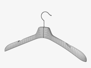 wooden clothes hanger Modelo 3D