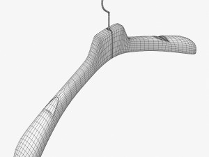 wooden clothes hanger Modelo 3D