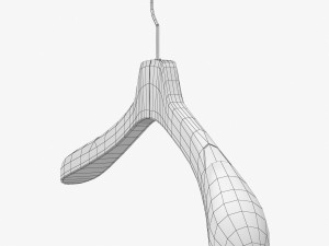 wooden clothes hanger Modelo 3D