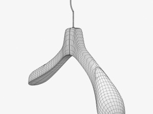 wooden clothes hanger Modelo 3D