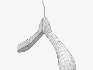 wooden clothes hanger 3D Модель