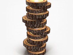 floor lamp - log 3D Model