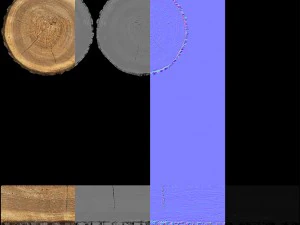 floor lamp - log 3D Model