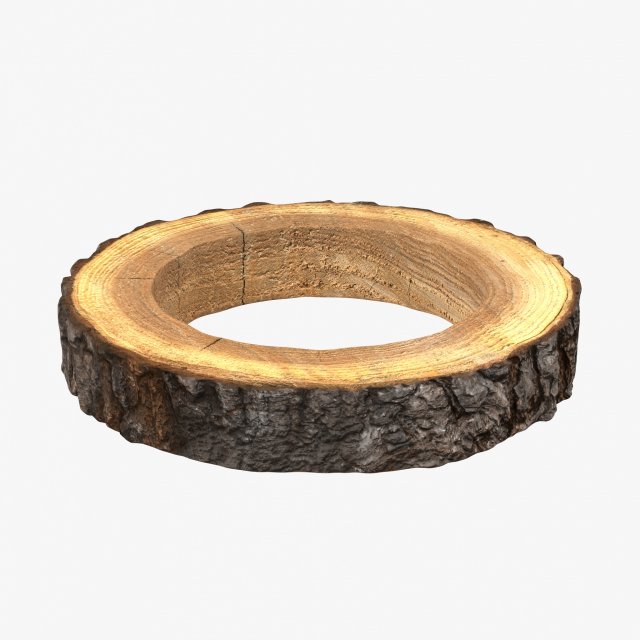 wood log ring 3Dモデル .c4d .max .obj .3ds .fbx .stl .blend 