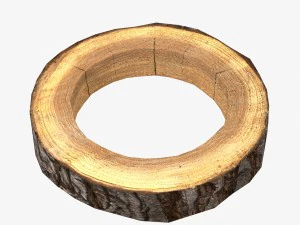 wood log ring low-poly 3D Model