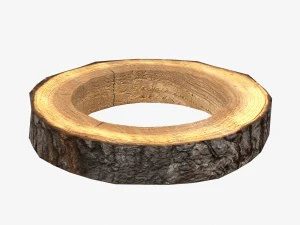 wood log ring low-poly 3D Model
