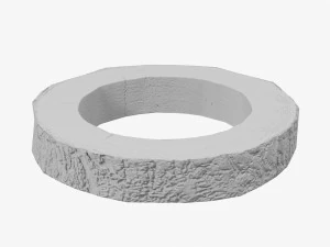 wood log ring low-poly 3D Model